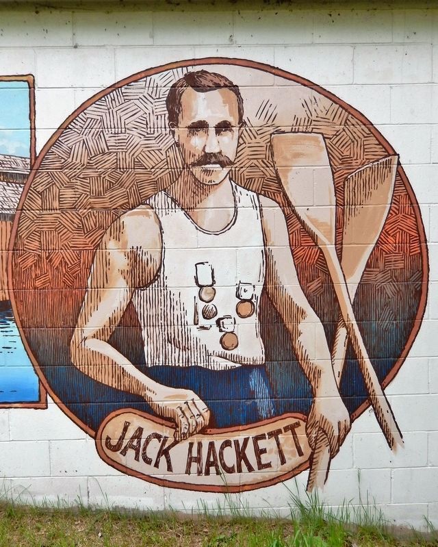 Rat Portage Rowing Club Mural:<br>Jack Hackett image. Click for full size.