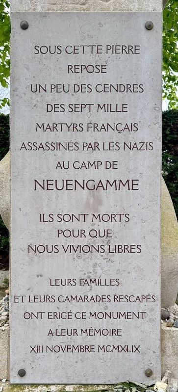 Neuengamme Concentration Camp Memorial text image. Click for full size.