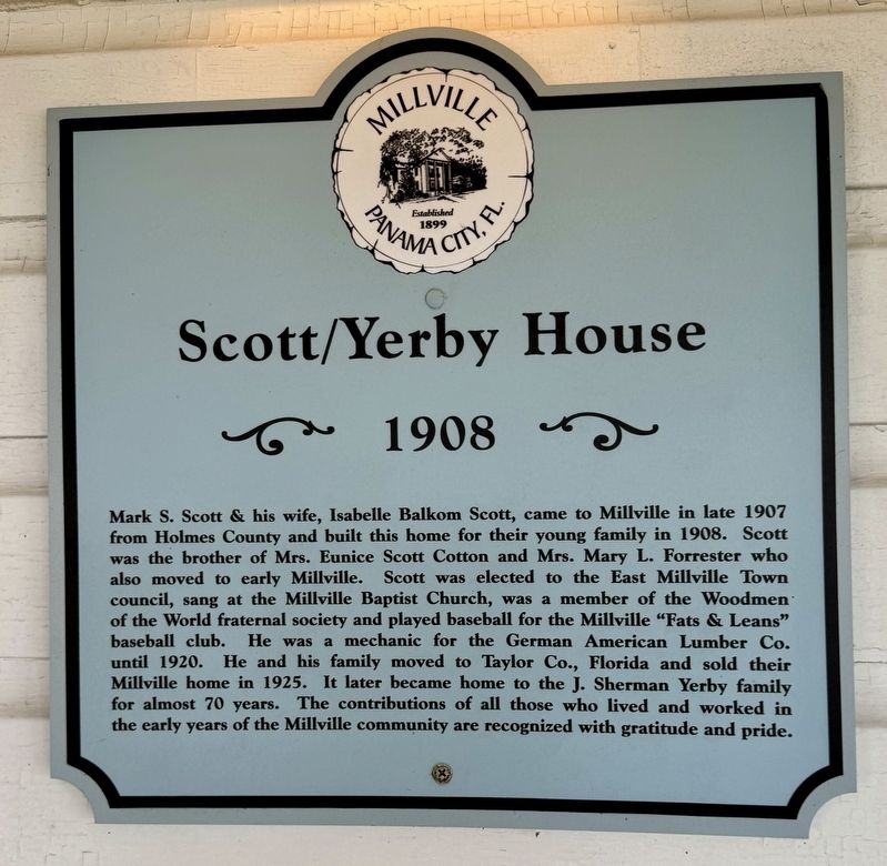 Scott/Yerby House Marker image. Click for full size.