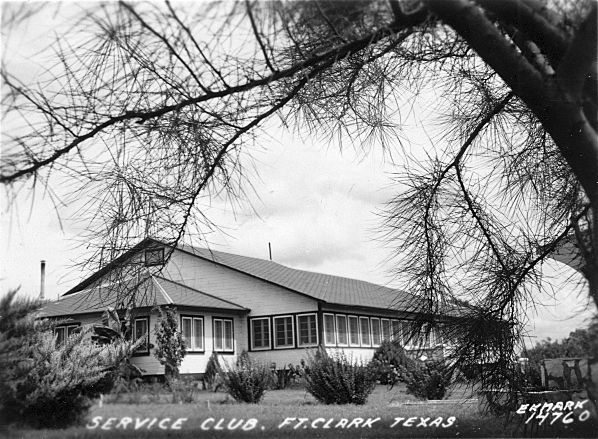 US Army Service Club, Fort Clark, Texas, just after completion image. Click for full size.