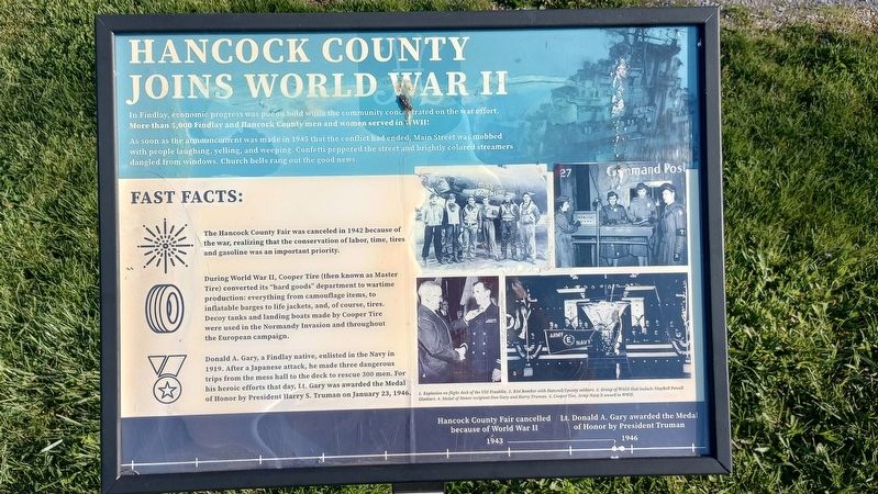Hancock County Joins World War II Marker image. Click for full size.