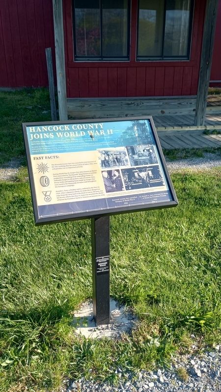 Hancock County Joins World War II Marker image. Click for full size.