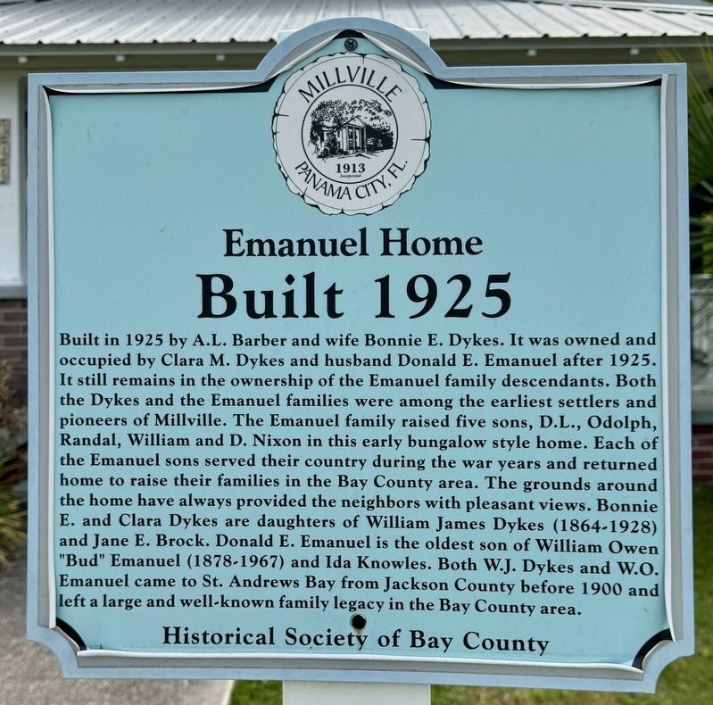 Emanuel Home Marker image. Click for full size.