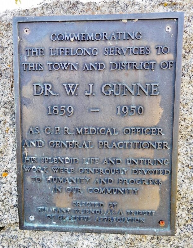 Dr. W. J. Gunne Marker image. Click for full size.