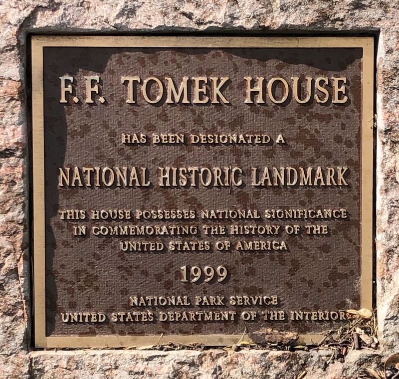 F.F. Tomek House Marker image. Click for full size.