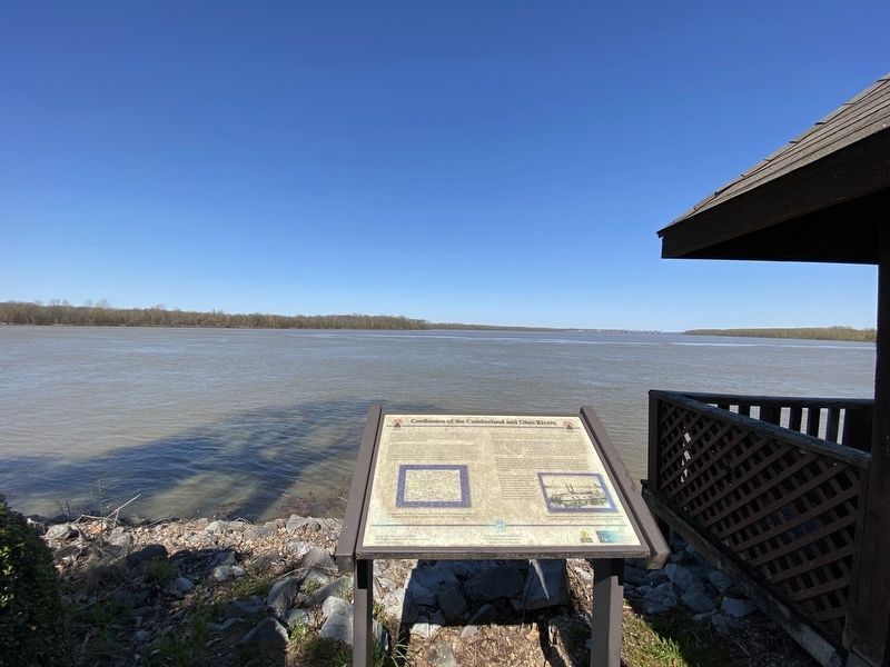 Confluence of the Cumberland and Ohio Rivers Marker image. Click for full size.