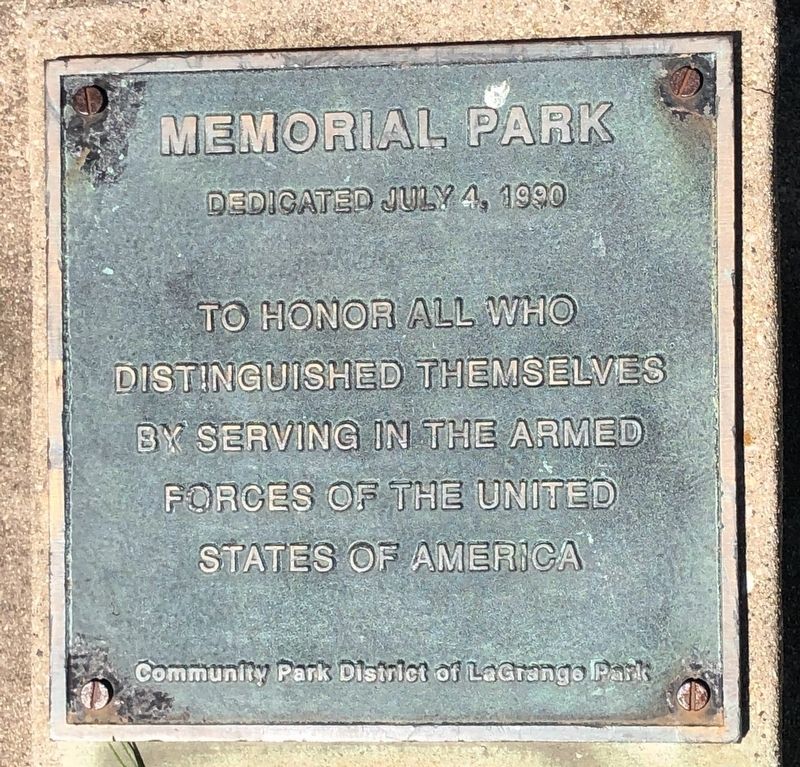 Memorial Park Marker. Click for full size. Memorial Park Marker image. Click for full size.