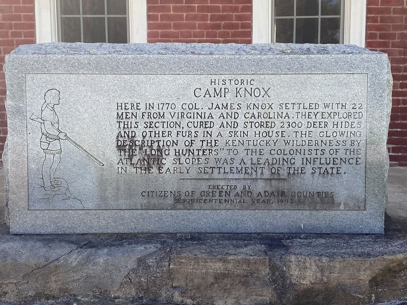 Historic Camp Knox Marker. Click for full size. Historic Camp Knox Marker image. Click for full size.