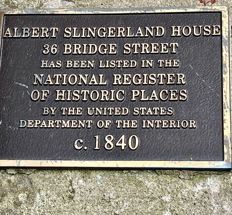 Albert Slingerland House Marker image. Click for full size.