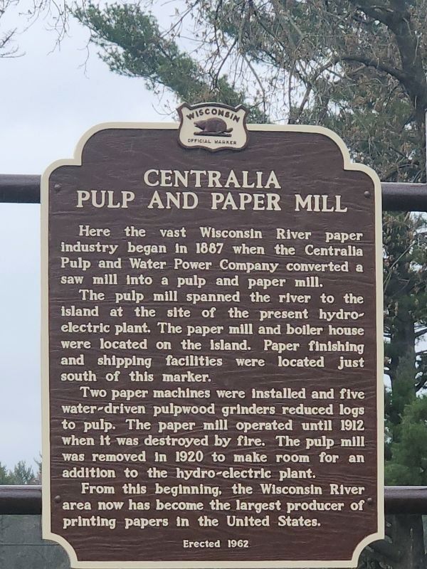 Centralia Pulp and Paper Mill Marker image. Click for full size.