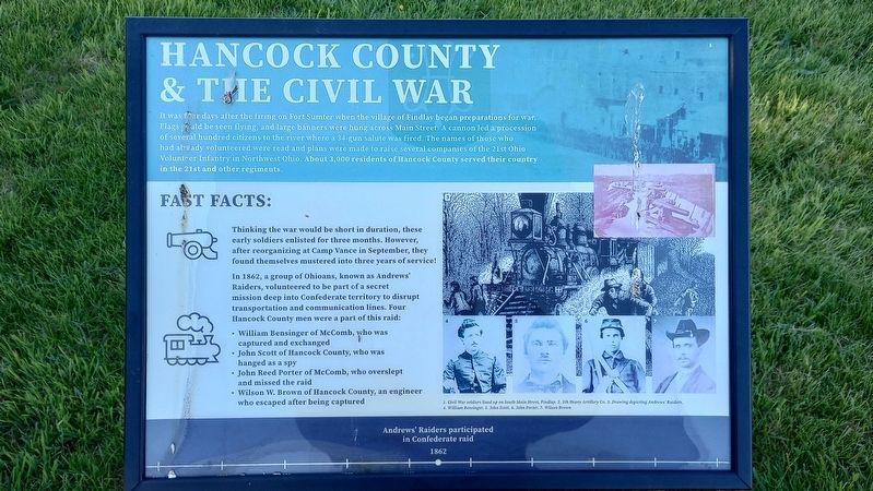 Hancock County & The Civil War Marker image. Click for full size.