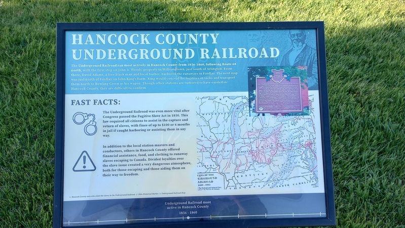 Hancock County Underground Railroad Marker image. Click for full size.