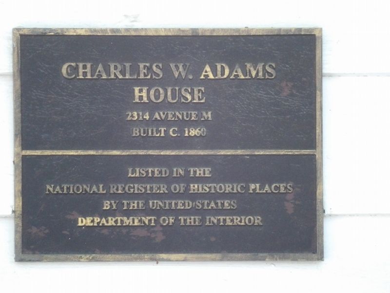 Charles W. Adams House Marker image. Click for full size.
