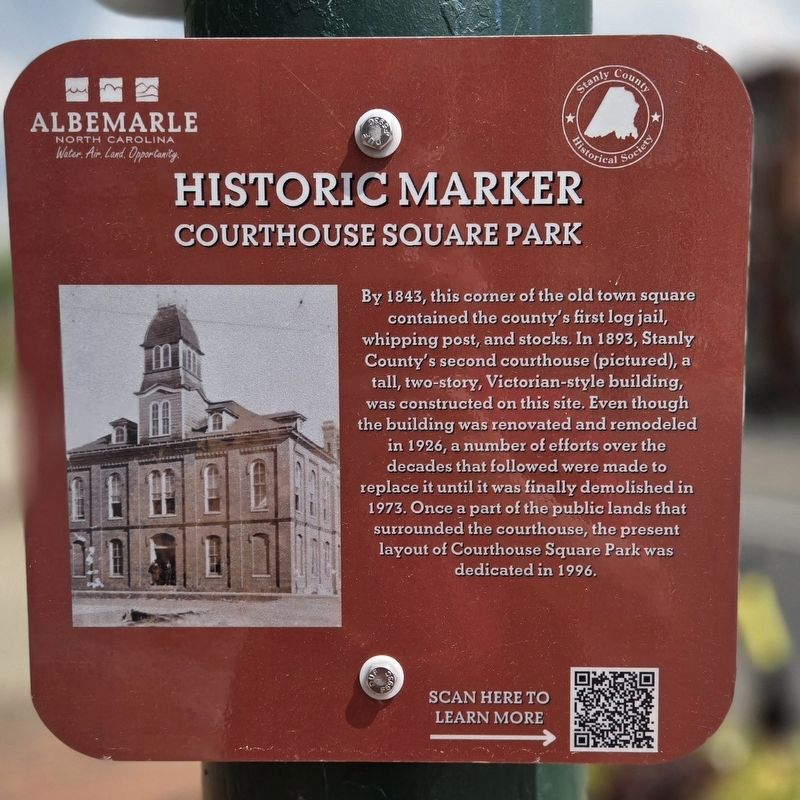 Courthouse Square Park Marker image. Click for full size.
