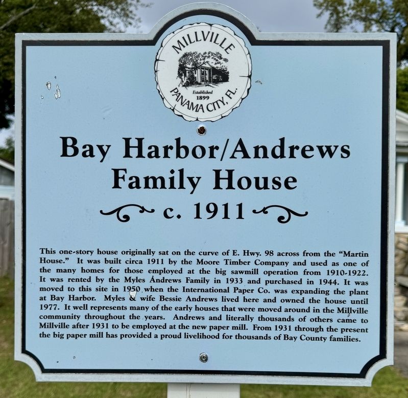 Bay Harbor/Andrews Family House Marker image. Click for full size.