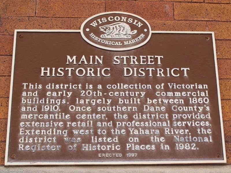 Main Street Historic District Marker. Click for full size. Main Street Historic District Marker image. Click for full size.