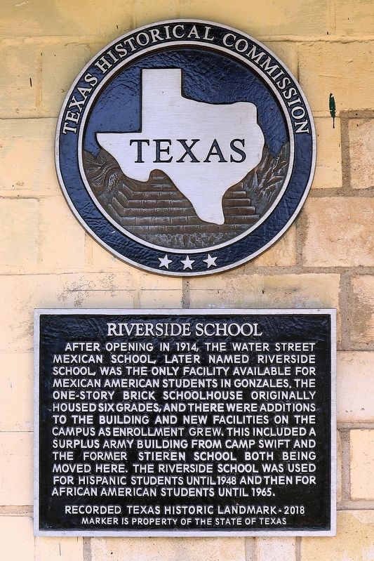 Riverside School Marker. Click for full size. Riverside School Marker image. Click for full size.