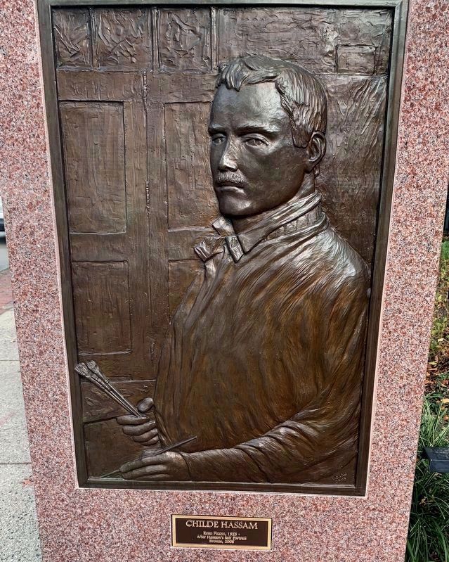 Childe Hassam Park Marker. Click for full size. Childe Hassam Park Marker image. Click for full size.