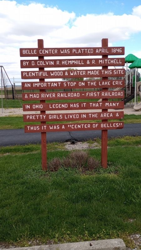 Belle Center Marker. Click for full size. Belle Center Marker image. Click for full size.