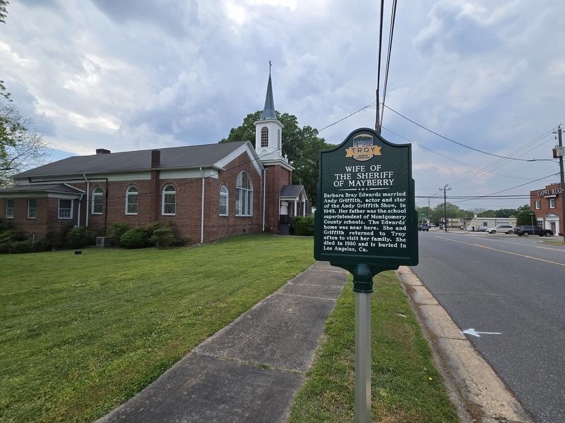 Wife of the Sheriff of Mayberry Marker. Click for full size. Wife of the Sheriff of Mayberry Marker image. Click for full size.