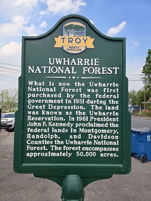 Uwharrie National Forest Marker. Click for full size. Uwharrie National Forest Marker image. Click for full size.