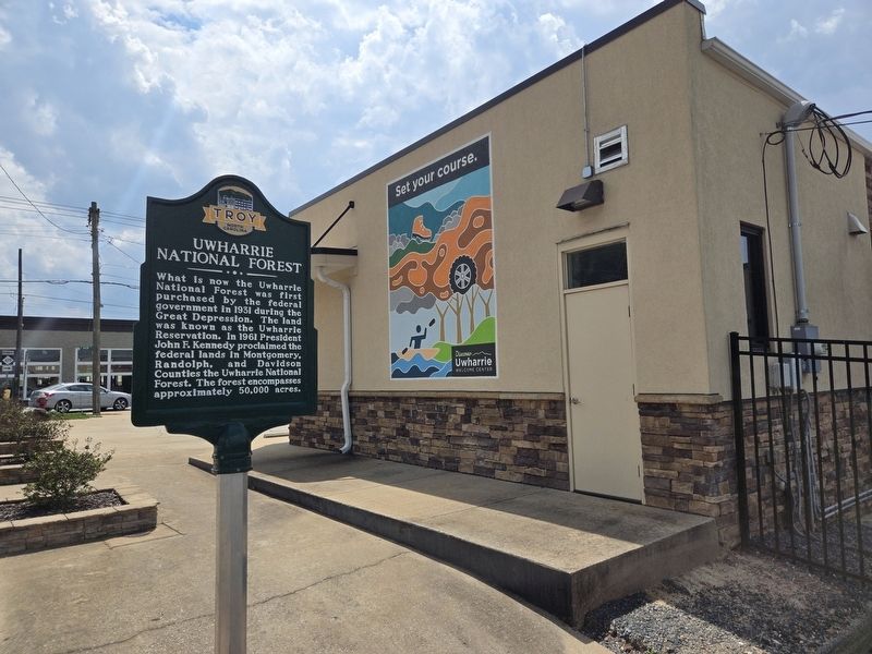 Uwharrie National Forest Marker. Click for full size. Uwharrie National Forest Marker image. Click for full size.