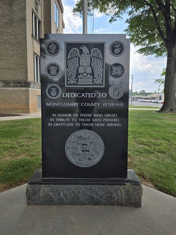 Dedicated to Montgomery County Veterans Marker. Click for full size. Dedicated to Montgomery County Veterans Marker image. Click for full size.