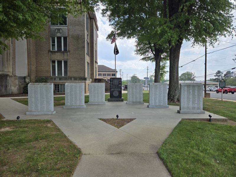 Dedicated to Montgomery County Veterans wide view. Click for full size. Dedicated to Montgomery County Veterans wide view image. Click for full size.