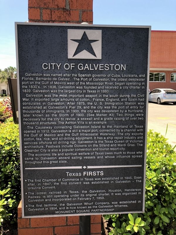 City of Galveston Marker image. Click for full size.