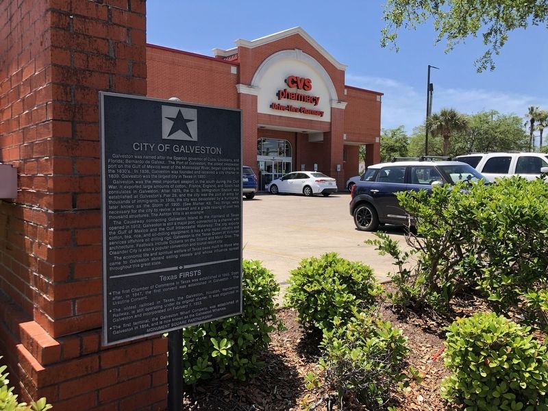 City of Galveston Marker image. Click for full size.