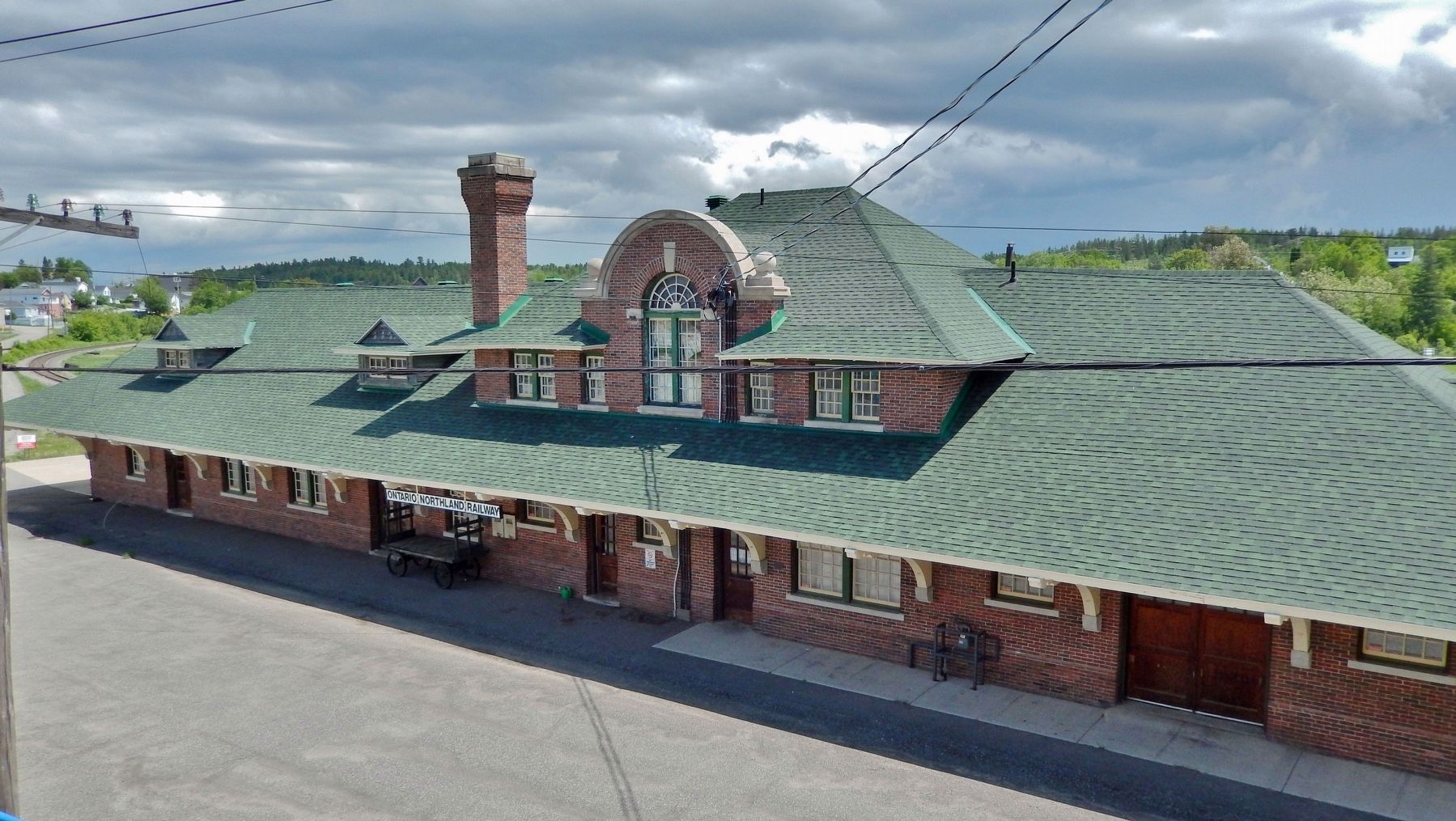 Cobalt Railway Station Today (<i>view from hill above the marker</i>) image. Click for full size.