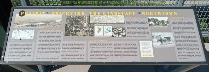 Prairie to Brickyard: The Landscape of Northtown Marker. Click for full size. Prairie to Brickyard: The Landscape of Northtown Marker image. Click for full size.