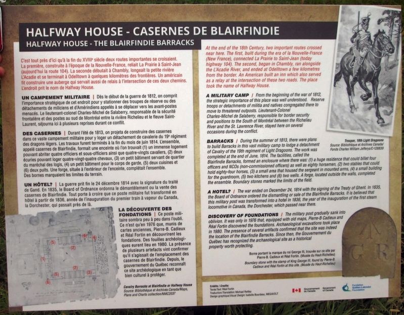Barrack at Blairfindie - Halfway House Marker image. Click for full size.