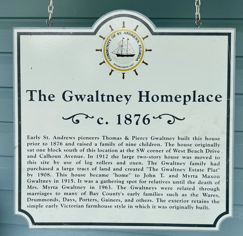 The Gwaltney Homeplace Marker image. Click for full size.