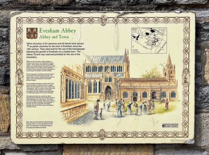 Evesham Abbey Marker image. Click for full size.