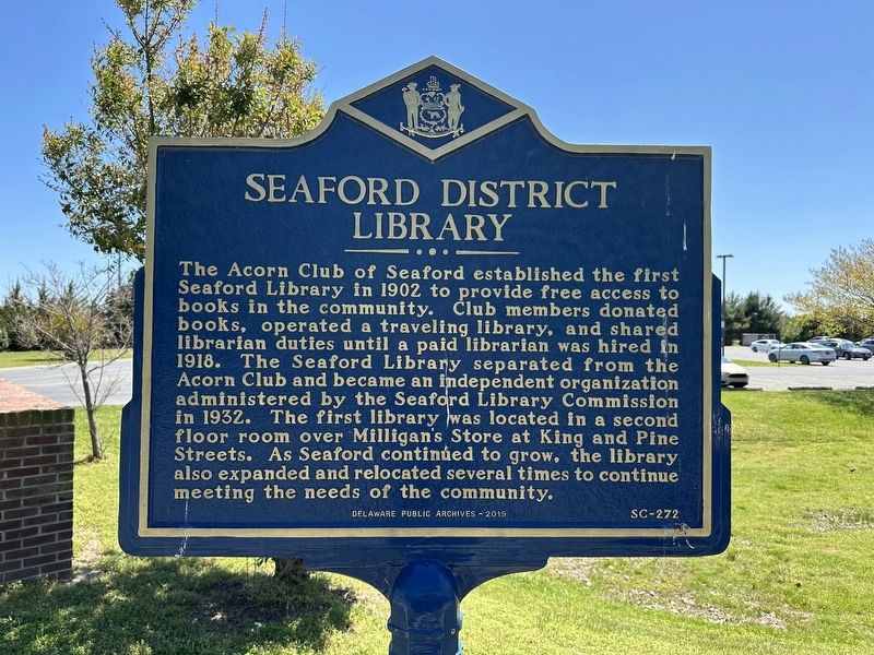 Seaford District Library Marker image. Click for full size.