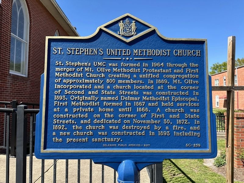 St. Stephen's United Methodist Church Marker. Click for full size. St. Stephen's United Methodist Church Marker image. Click for full size.