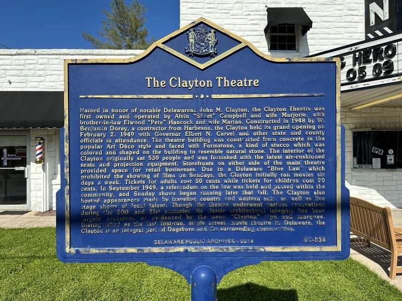 The Clayton Theatre Marker image. Click for full size.