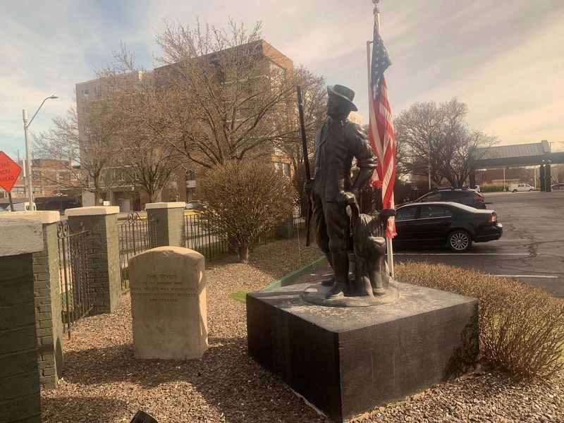 Paul Revere Marker and Statue image. Click for full size.