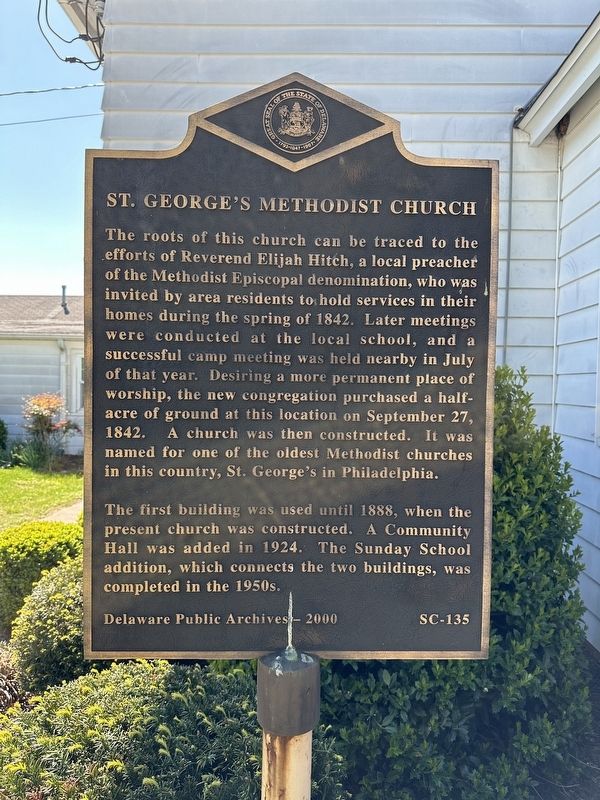 St. George's Methodist Church Marker image. Click for full size.