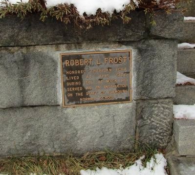 Robert L Frost Marker. Click for full size. Robert L Frost Marker image. Click for full size.