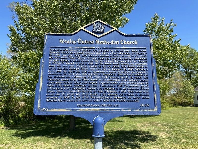 Wesley United Methodist Church Marker image. Click for full size.