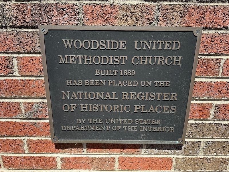 Woodside United Methodist Church Marker. Click for full size. Woodside United Methodist Church Marker image. Click for full size.