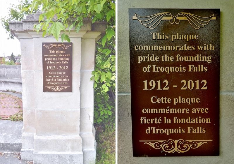 Iroquois Falls Centennial Marker image. Click for full size.