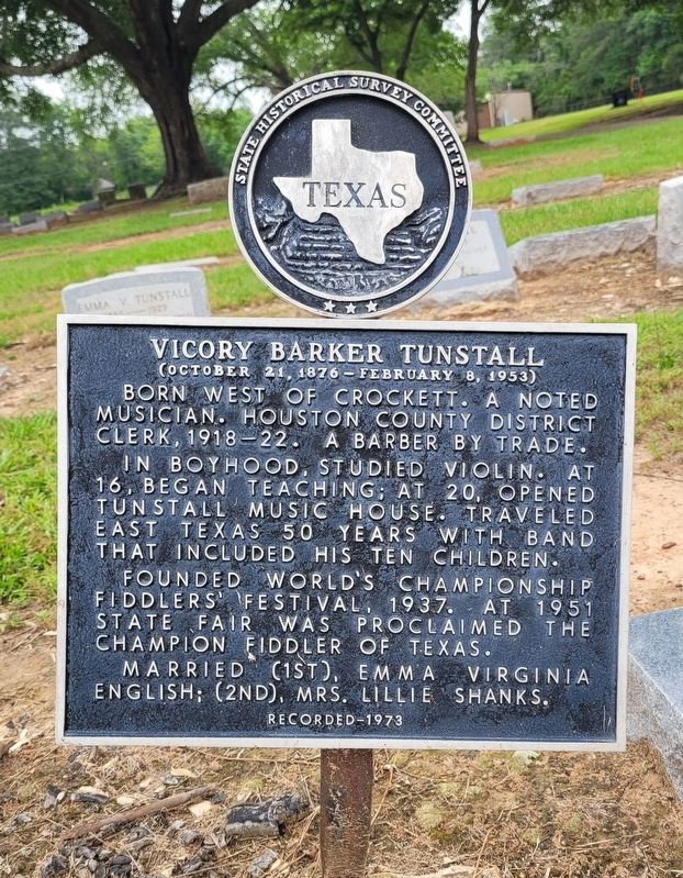 Vicory Barker Tunstall Marker image. Click for full size.