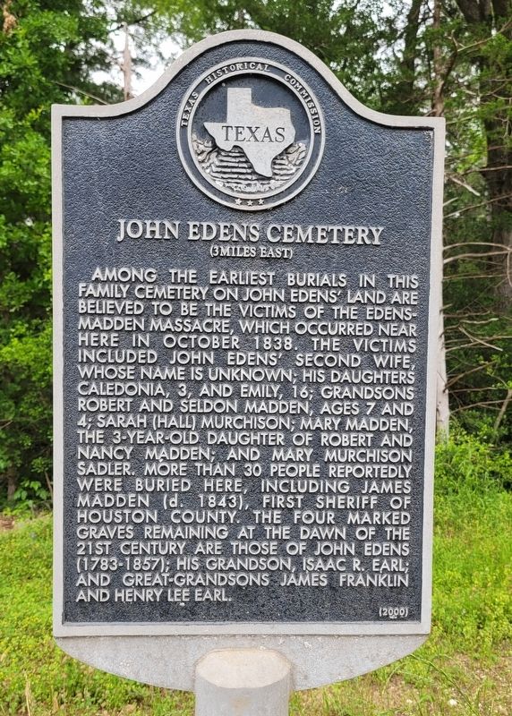 John Edens Cemetery Marker image. Click for full size.
