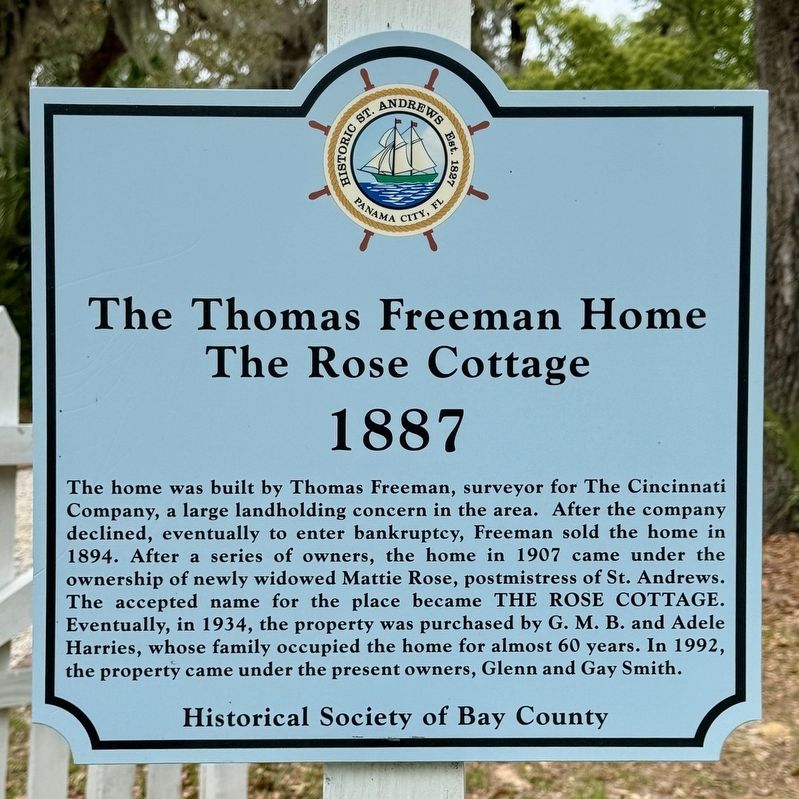 The Thomas Freeman Home Marker image. Click for full size.