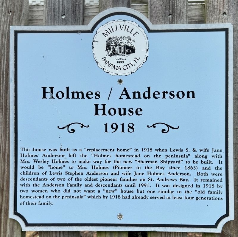 Holmes/Anderson House Marker image. Click for full size.