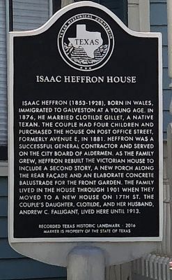 Isaac Heffron House Marker image. Click for full size.
