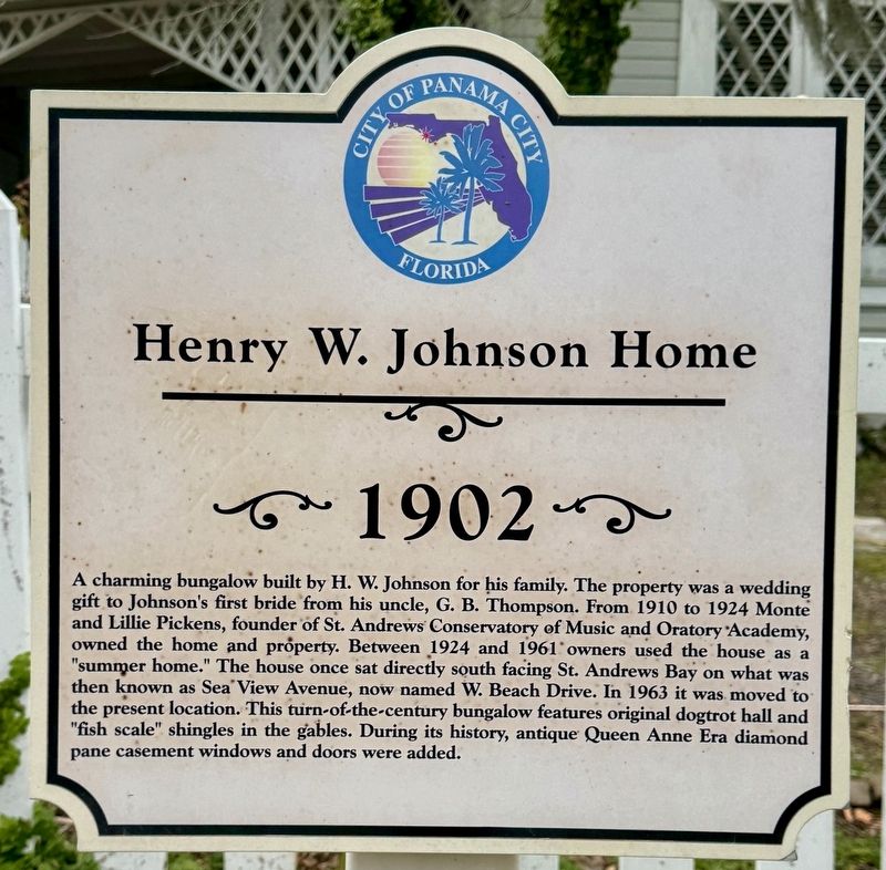 Henry W. Johnson Home Marker image. Click for full size.